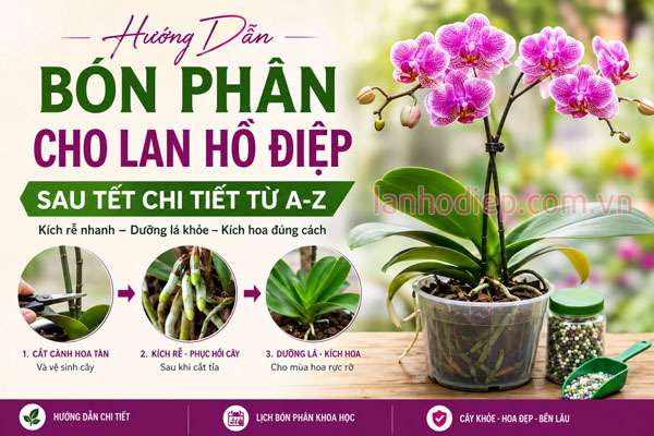Hướng dẫn bón phân lan hồ điệp sau Tết